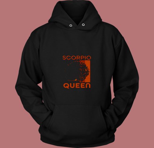 Retro Scorpio Queen Afro Woman 80s Hoodie