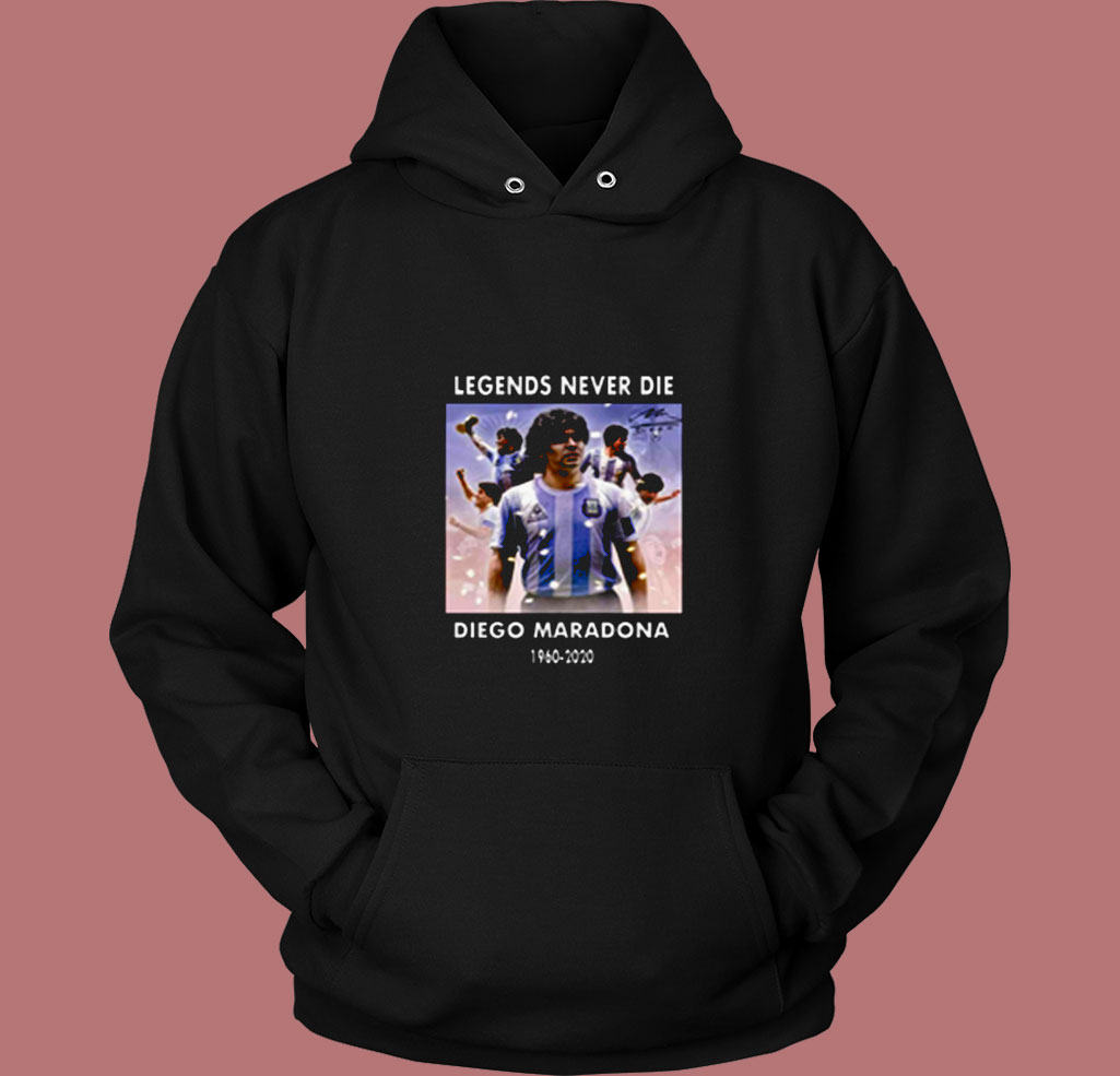 Rip Diego Maradona Legend Football 80s Hoodie - Mpcteehouse.com