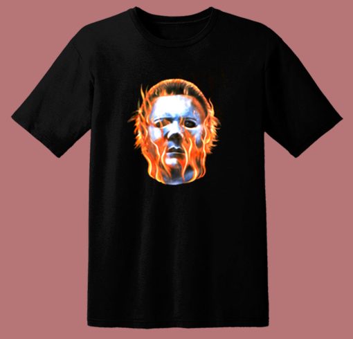 Rock Rebel Halloween Ii Michael Myers Flames 80s T Shirt