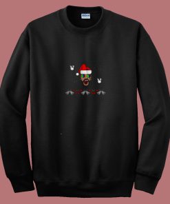 Santa Bad Bunny Merry Christmas 80s Sweatshirt