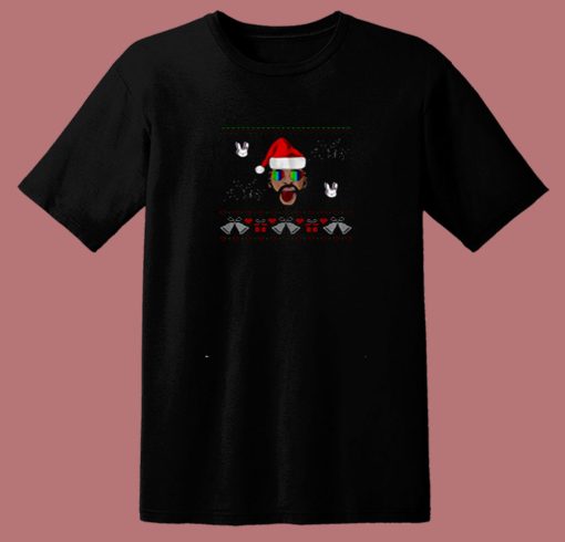 Santa Bad Bunny Merry Christmas 80s T Shirt