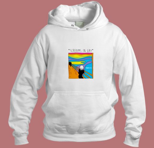 Screams In Gay Edvard Munch Parody Aesthetic Hoodie Style