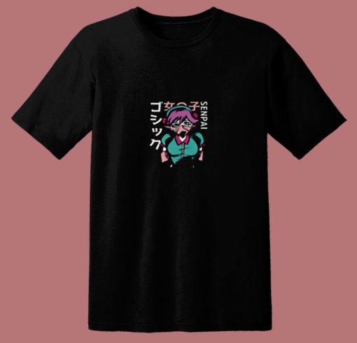 Senpai Japanese Anime 80s T Shirt