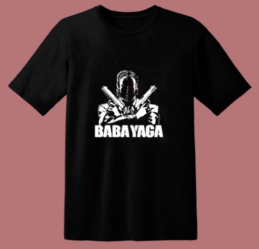 Shadow John Wick Dual Handguns The Babayaga 80s T Shirt