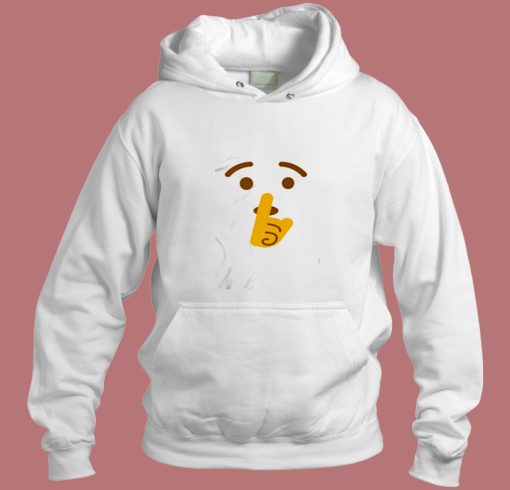 Shh Shushing Face Emoji Aesthetic Hoodie Style