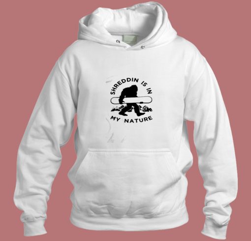 Shreddin Ape Man Snowboarder Aesthetic Hoodie Style