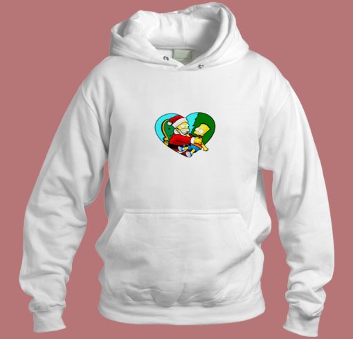 Simpsons Christmas Homer Santa And Bart Aesthetic Hoodie Style