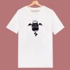 Skeleton Bat Cat Halloween 80s T Shirt