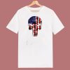 Skull American Flag 80s T Shirt