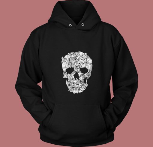 Skull Of Cats Cool 80s Hoodie