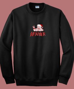 Sleigher Santa Heavy Metal Christmas 80s Sweatshirt