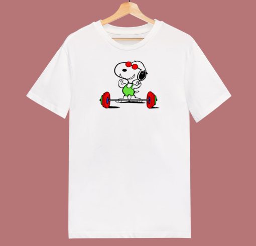 Snoopy Gym Gifts For Adults Funny Snoopy 80s T Shirt