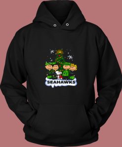 Snoopy Peanuts Seattle Seahawks Christmas 80s Hoodie