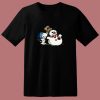 Snoopy Peanuts Snowman Christmas 80s T Shirt