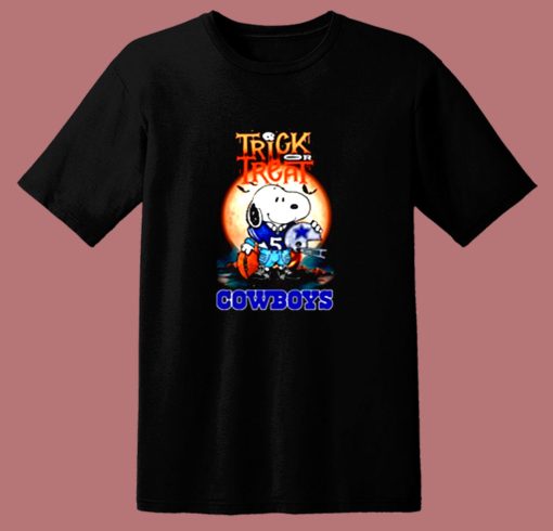 Snoopy Trick Or Treat Dallas Cowboys Halloween 80s T Shirt