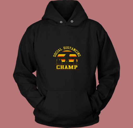 Social Distancing Funny 80s Hoodie