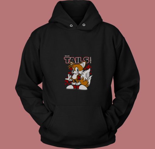 Sonic Miles Tails Prower Charcoal 80s Hoodie