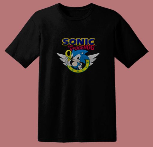 Sonic Rings And Wings Unisex 80s T Shirt