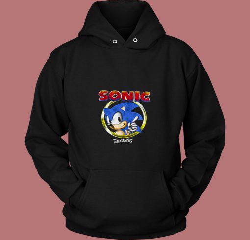 Sonic The Hedgehog Pointing Finger 80s Hoodie