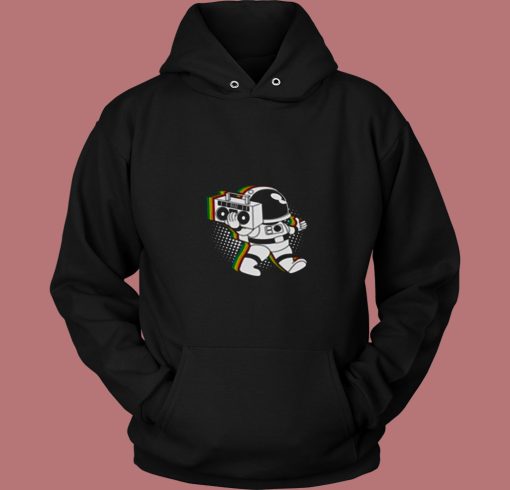 Space Astronaut Boombox 80s Hoodie