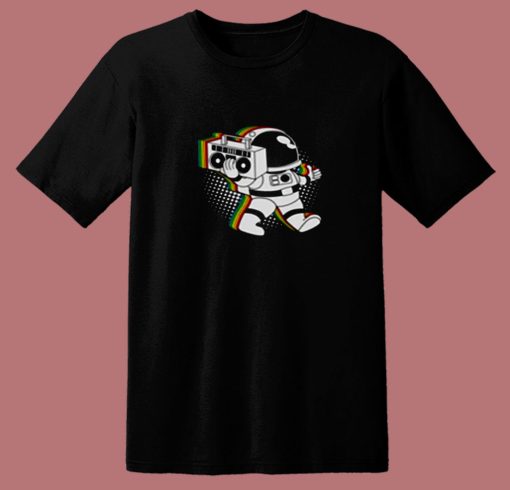 Space Astronaut Boombox 80s T Shirt