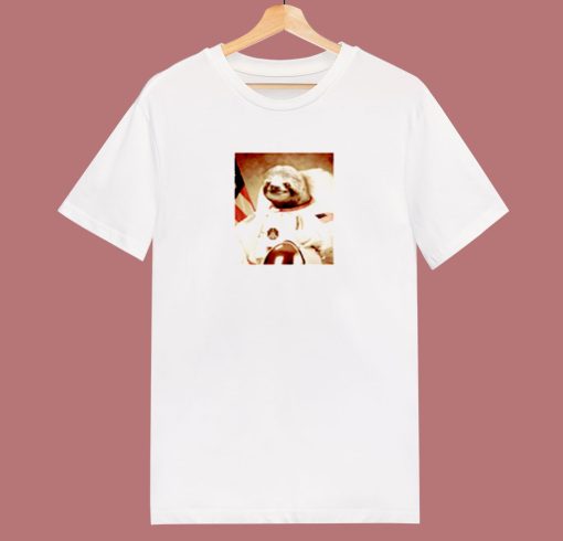 Space Sloth Astronaut 80s T Shirt