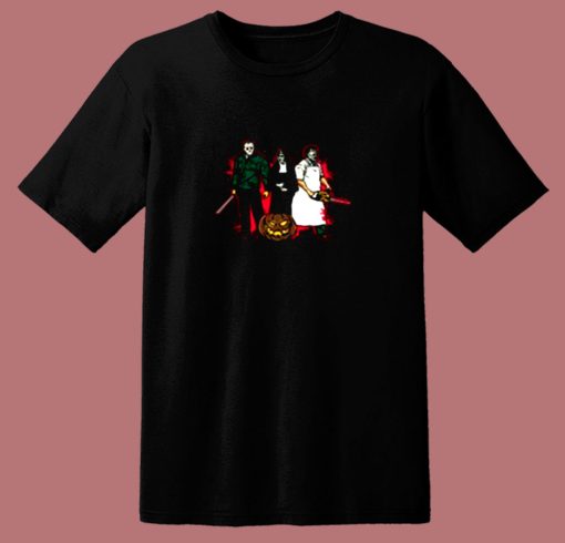 Squad Killer Jason Halloween Movie Parody 80s T Shirt