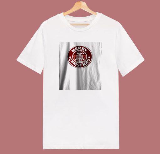 Star Bucks Marry Christmas 80s T Shirt