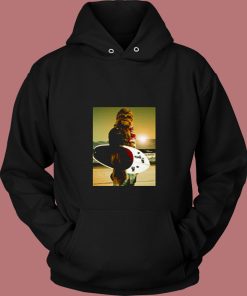 Star Wars Chewbacca Surfing Funny Cool 80s Hoodie