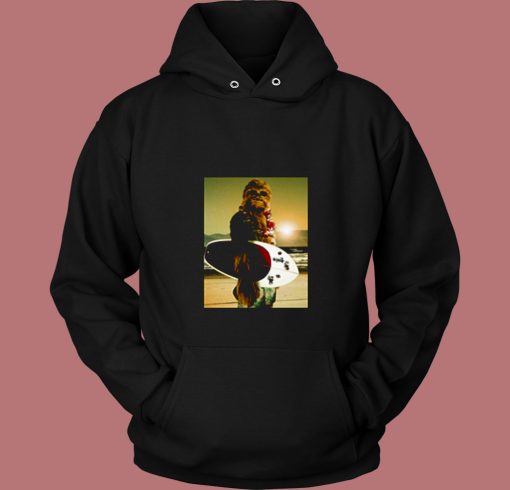 Star Wars Chewbacca Surfing Funny Cool 80s Hoodie