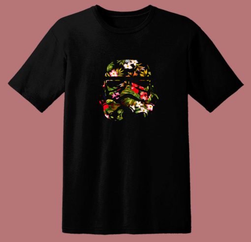 Star Wars Tropical Stormtrooper Floral Print Graphic 80s T Shirt