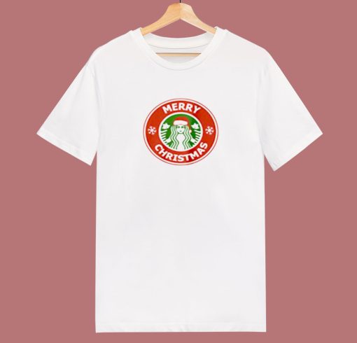 Starbucks Coffee Funny Christmas 80s T Shirt