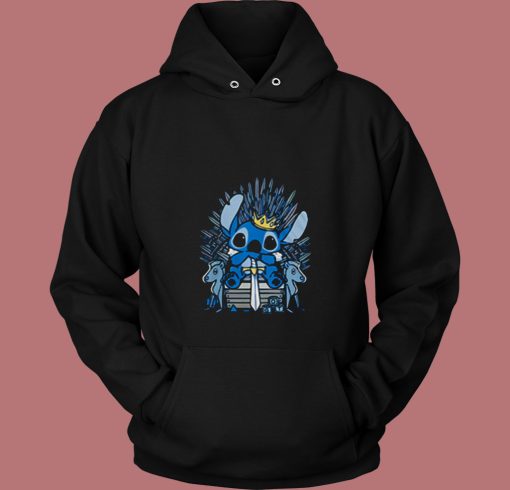 Stitch King Game Of Thrones Parody 80s Hoodie