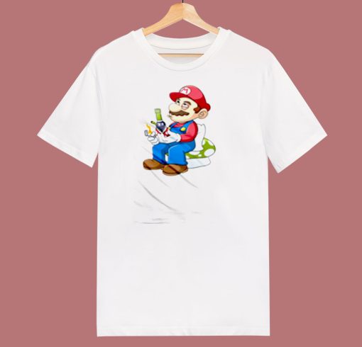 Super Mario Smoking 80s T Shirt