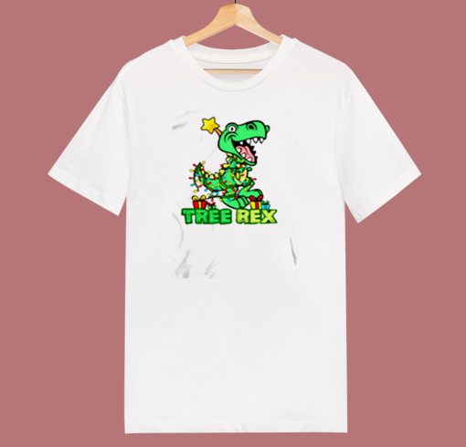 T Rex Christmas Xmas 80s T Shirt