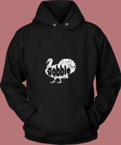 Thanksgiving Gobble Turkey 80s Hoodie