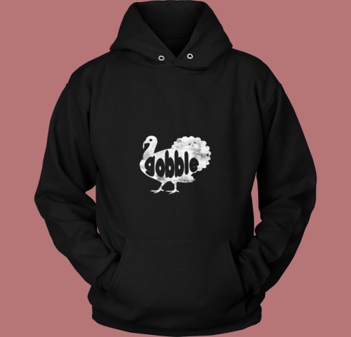 Thanksgiving Gobble Turkey 80s Hoodie