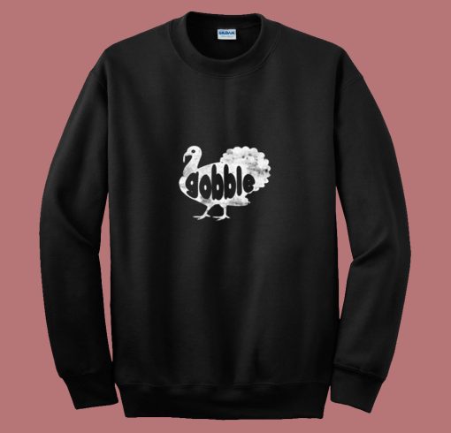 Thanksgiving Gobble Turkey 80s Sweatshirt