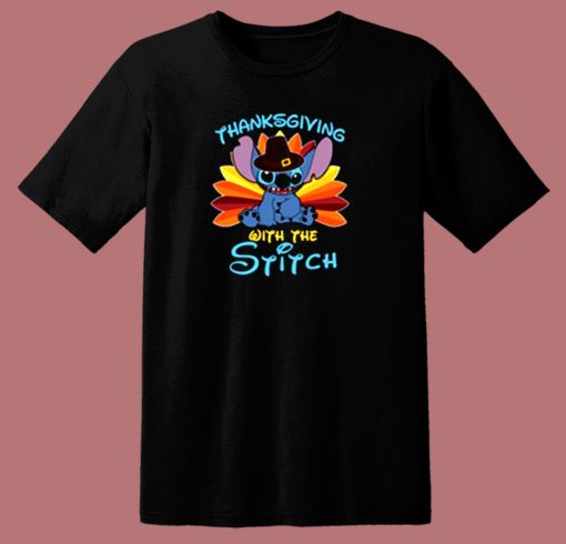 Thanksgiving With The Stitch 80s T Shirt