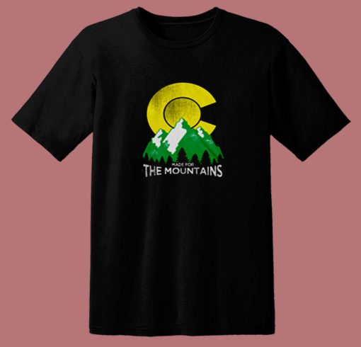 The Mountains Colorado State Flag 80s T Shirt