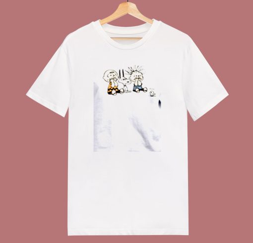 The Peanuts Movie Cartoon Scared Boos 80s T Shirt