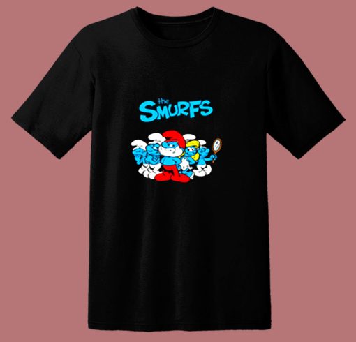 The Smurfs Tv Series Animated Poster 80s T Shirt