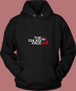 The Sus Face Impostor Among Us 80s Hoodie