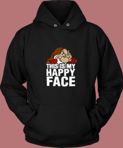 This Is My Happy Face Disney Grumpy 80s Hoodie