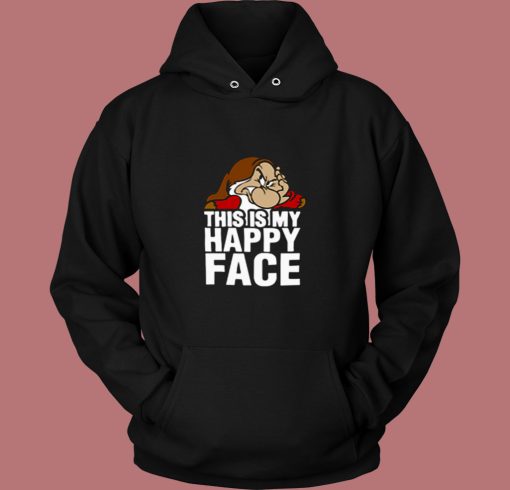 This Is My Happy Face Disney Grumpy 80s Hoodie