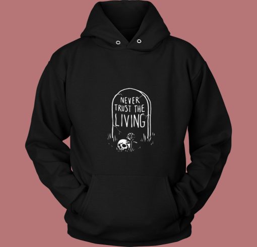 Tombstone Skull Graphic 80s Hoodie