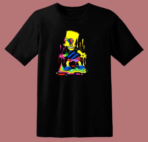 Trippy Bart The Paint Trap Is For Bart 80s T Shirt