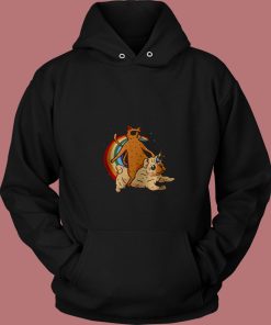 Trippy Space Cat 80s Hoodie