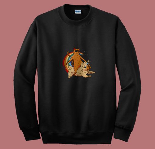 Trippy Space Cat 80s Sweatshirt