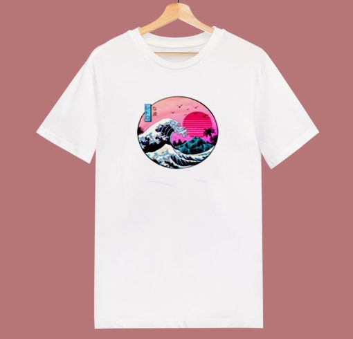 Tsunami Synthwave Vapor Wave Japan Japanese 80s Electronic 80s T Shirt